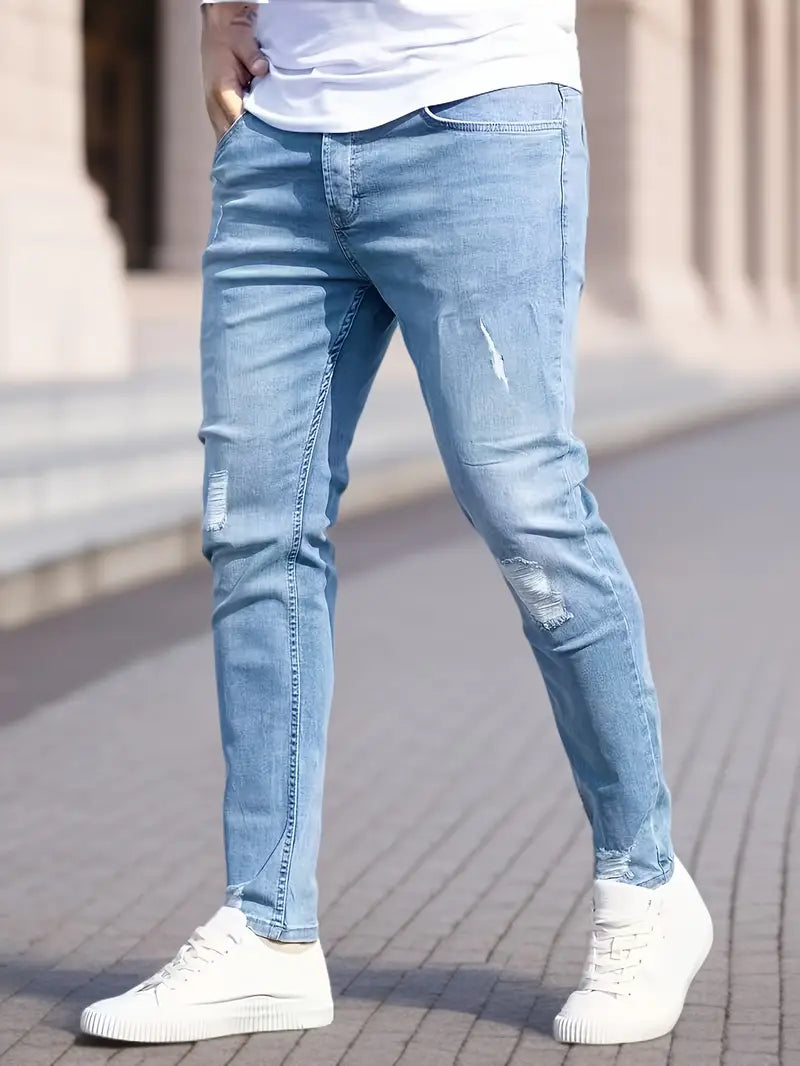 Ethan – röhrenjeans mit rissen für den frühling