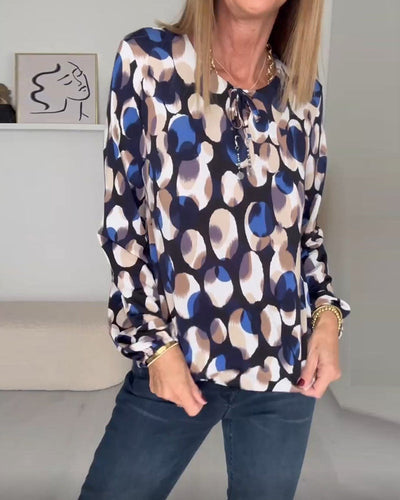 Bedruckte, elegante Bluse mit Trägern