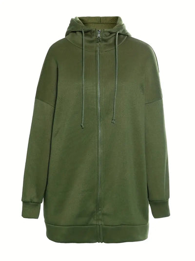 Hoodie met lange mouwen en koord