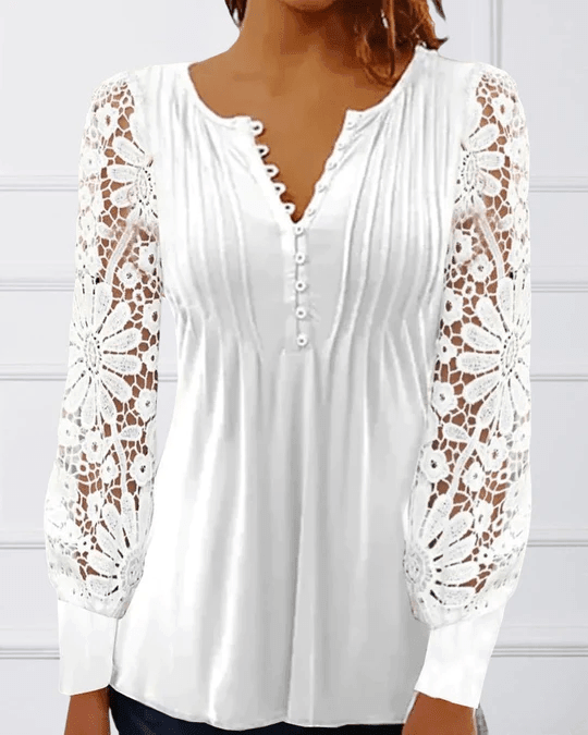 Jeanne - Elegante Bluse mit langen Ärmeln