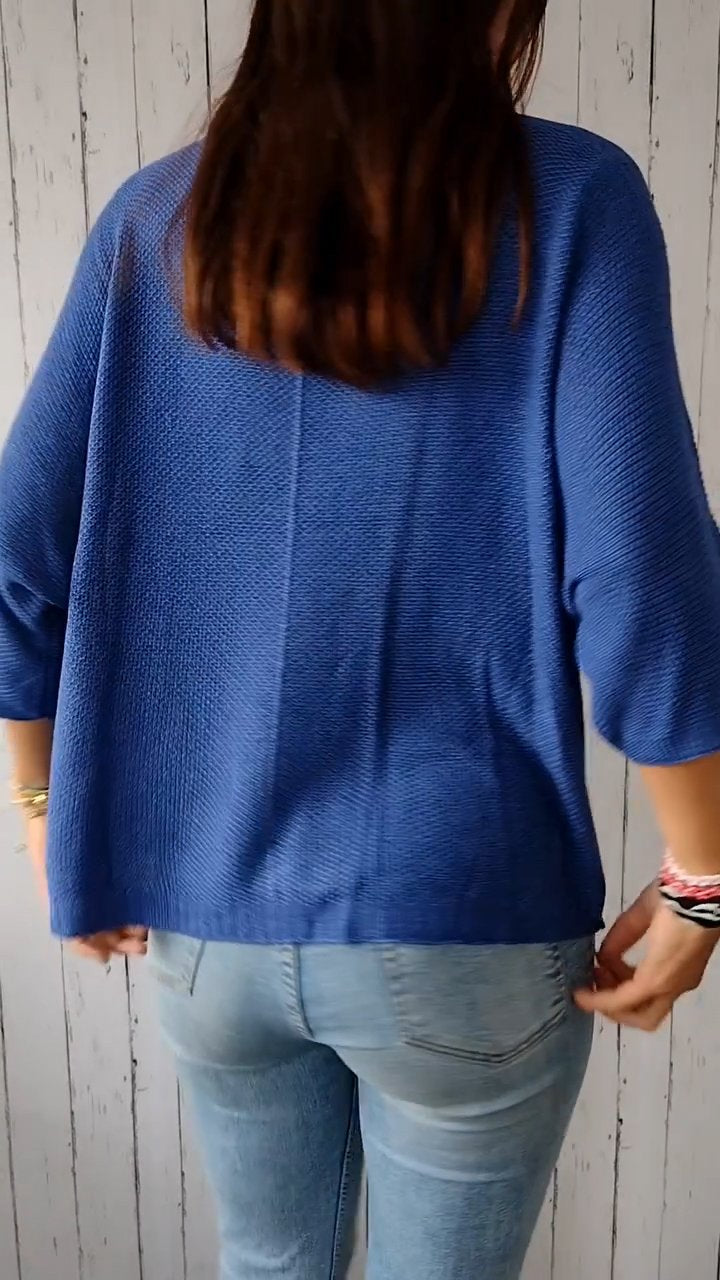 Eva – Rosafarbener Strickpullover