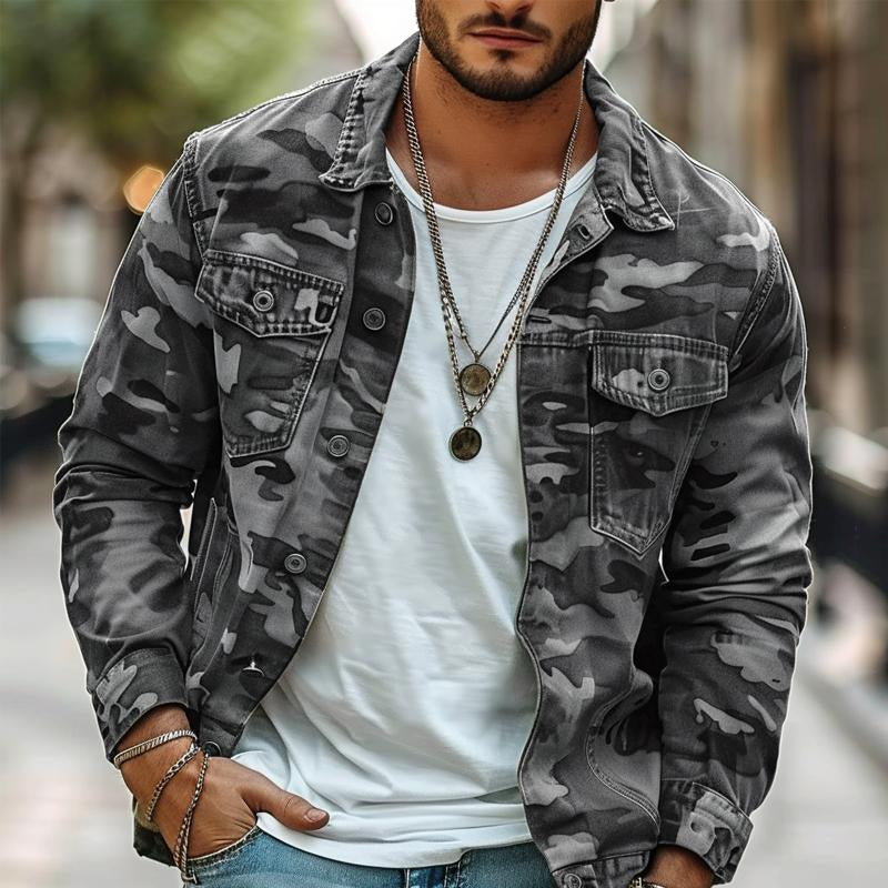 Retro Camouflage Jacke für Herren