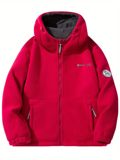 Outdoor-Fleece gefütterte Kapuzenjacke für Männer - Polyester