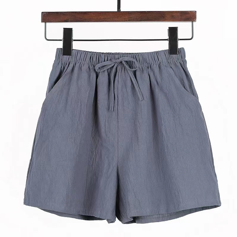 Bella | Vielseitige Leinenshorts in Grau