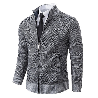 RALPH POLO - Stylischer Zipper-Strickpullover für Herren (italienisches Design)